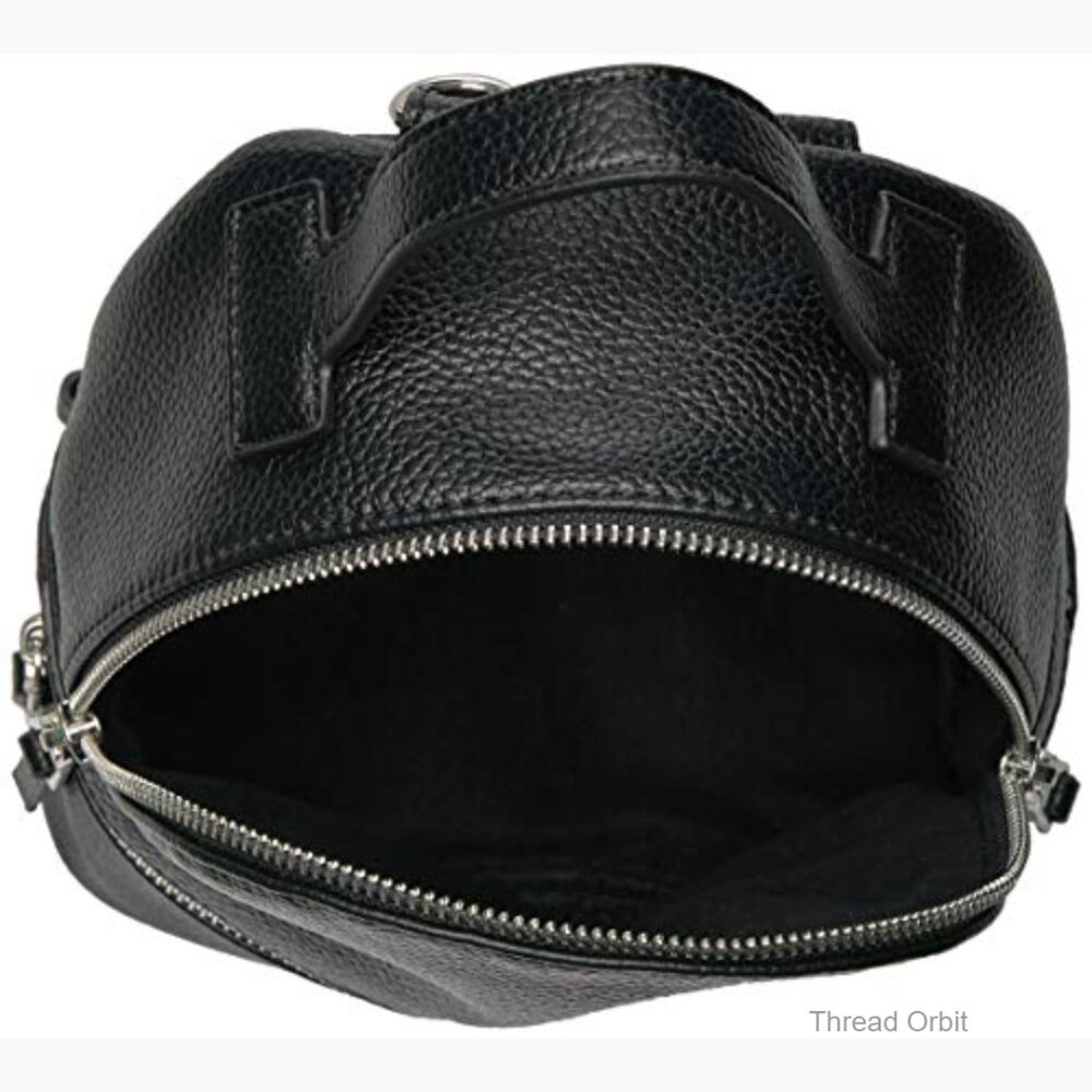 Mini Backpack Faux Leather Rectangular Baguette S… - image 6